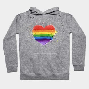 Watercolor LGBTQI+ Pride Flag Hoodie